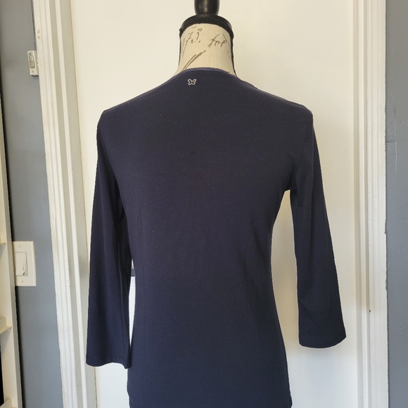 Weekend Max Mara Designer Jersey Knit 3/4 Sleeve Casual Minimal Top Size Med - Picture 5 of 7